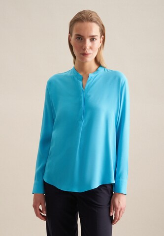 SEIDENSTICKER Blouse 'Schwarze Rose' in Blauw: voorkant
