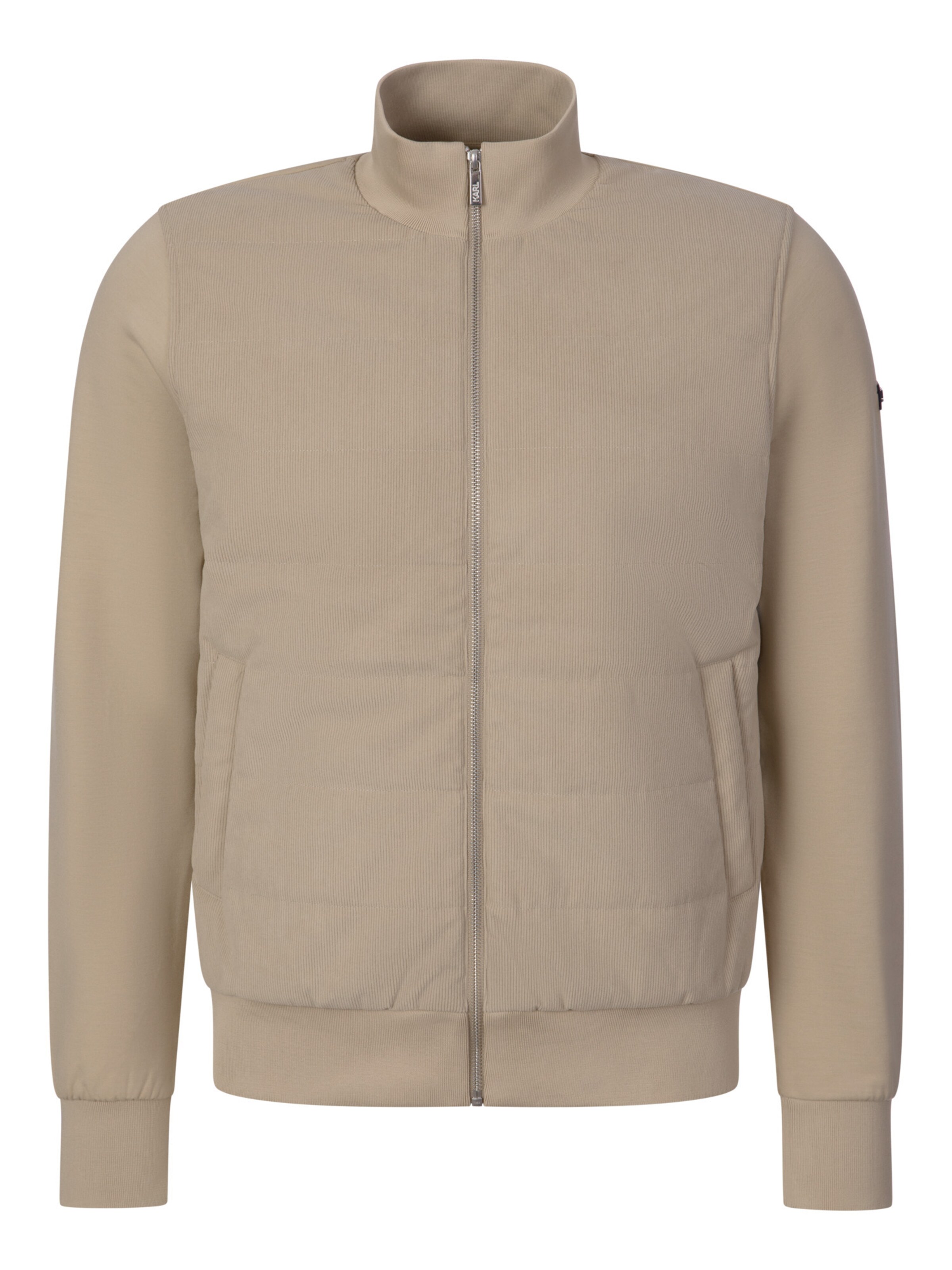 Karl Lagerfeld Fleece Jacket ' 505060 ' in Brown: front