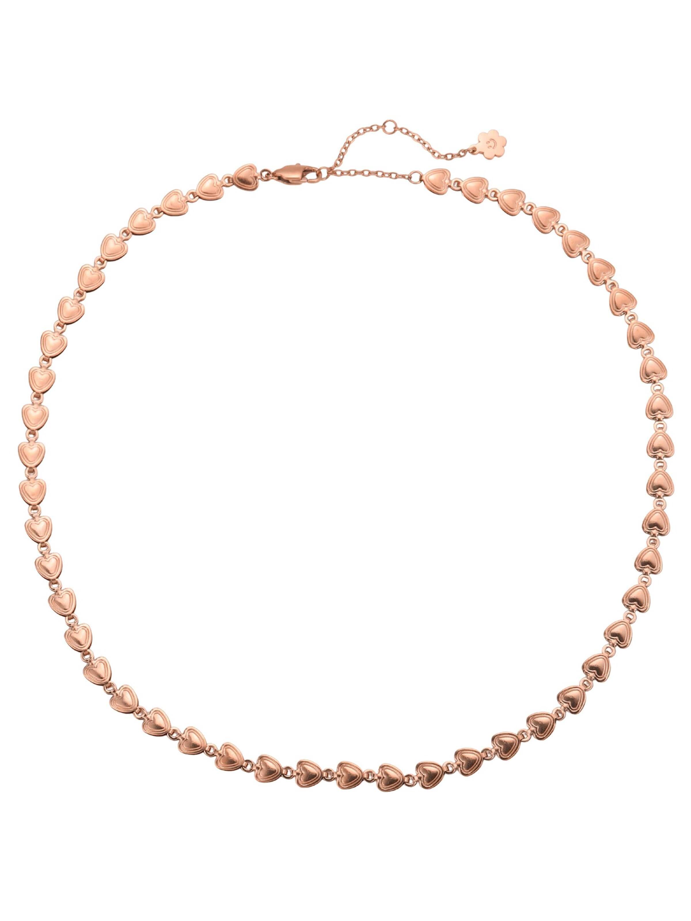 Hey Happiness - Cadena 'Heart Link Choker' en oro