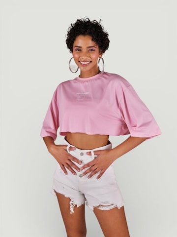 HOLLY LOLLY Blouse in Roze: voorkant