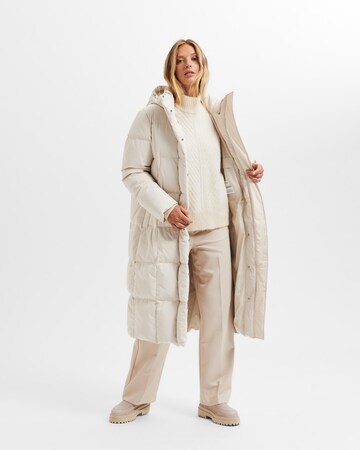 SELECTED FEMME Winter Coat 'Nita' in White