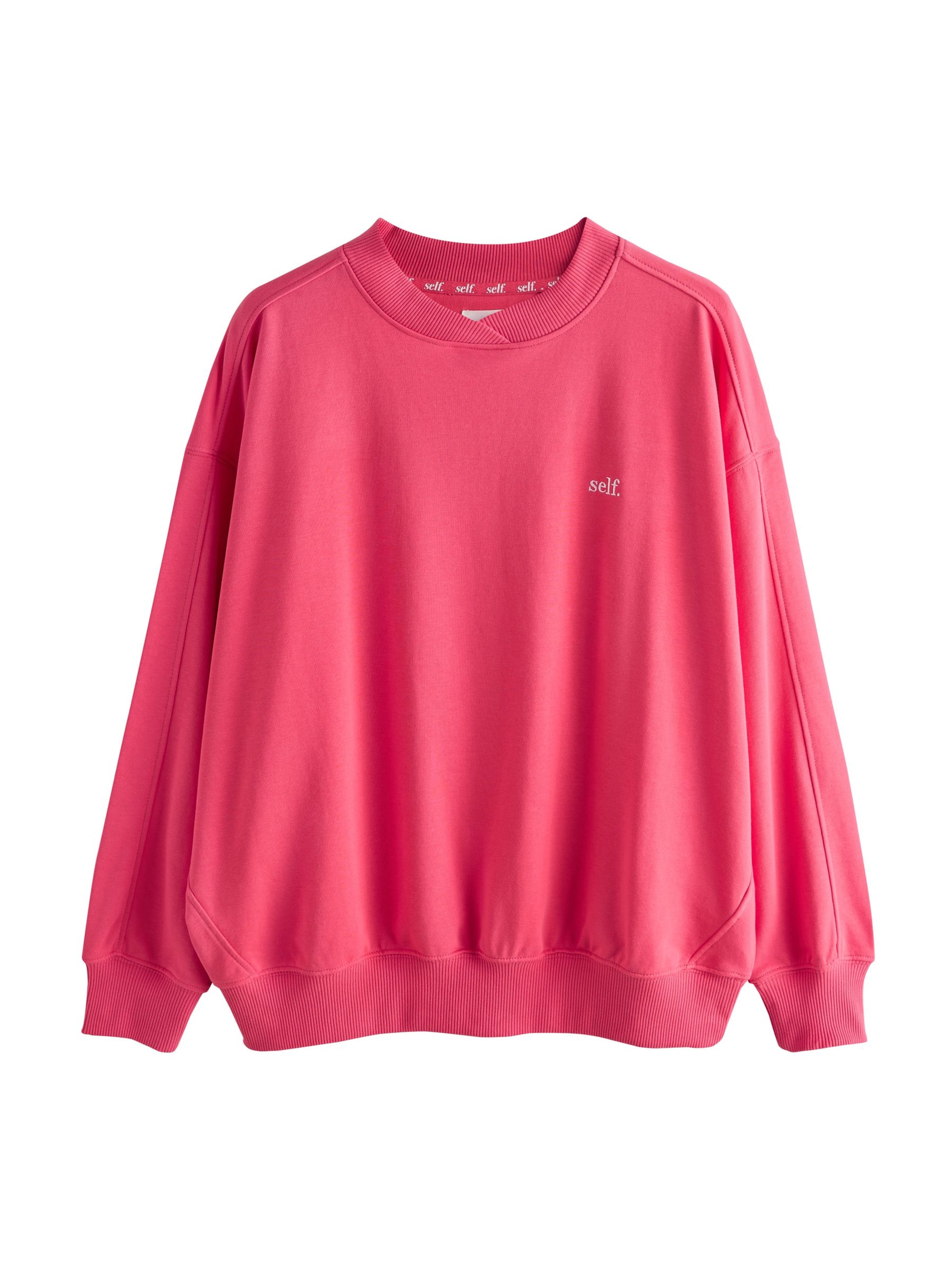 self. Sweat-shirt en framboise, Vue avec produit