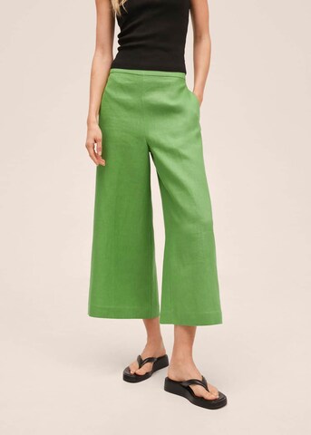 MANGO Kalhoty s puky 'Lote' – zelená: přední strana