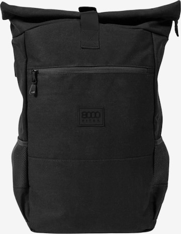 Sac à dos 'Everyday Hemp Rolltop Backpack in Full Black' 8000kicks en noir : devant