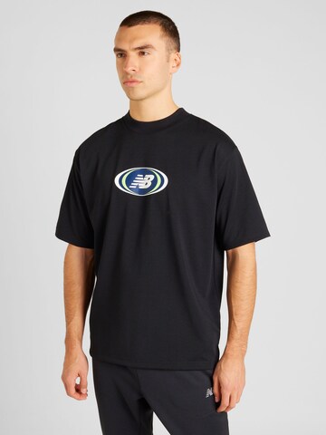 new balance - Camiseta en negro: frente