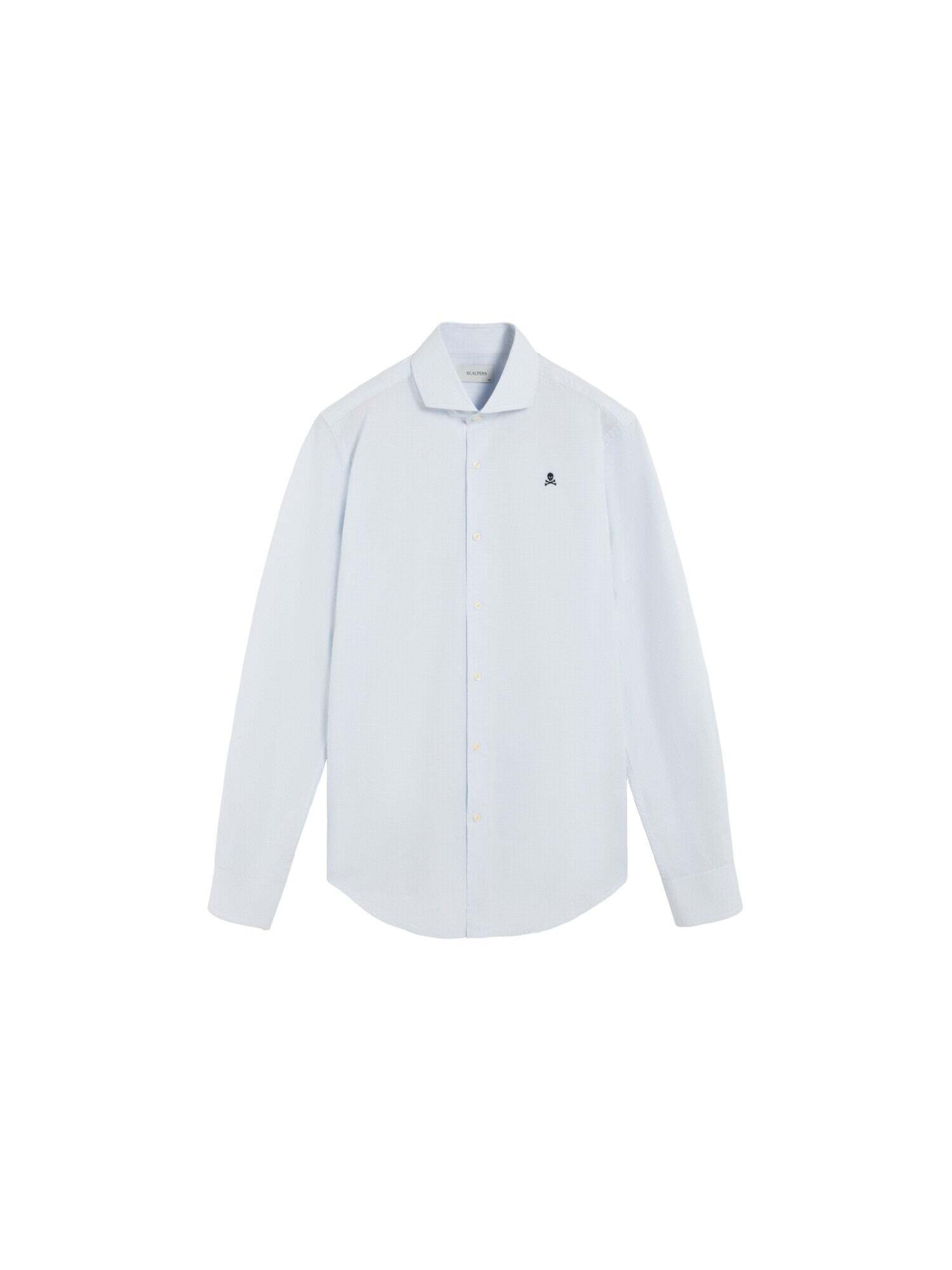 Scalpers Regular fit Overhemd in Blauw: voorkant