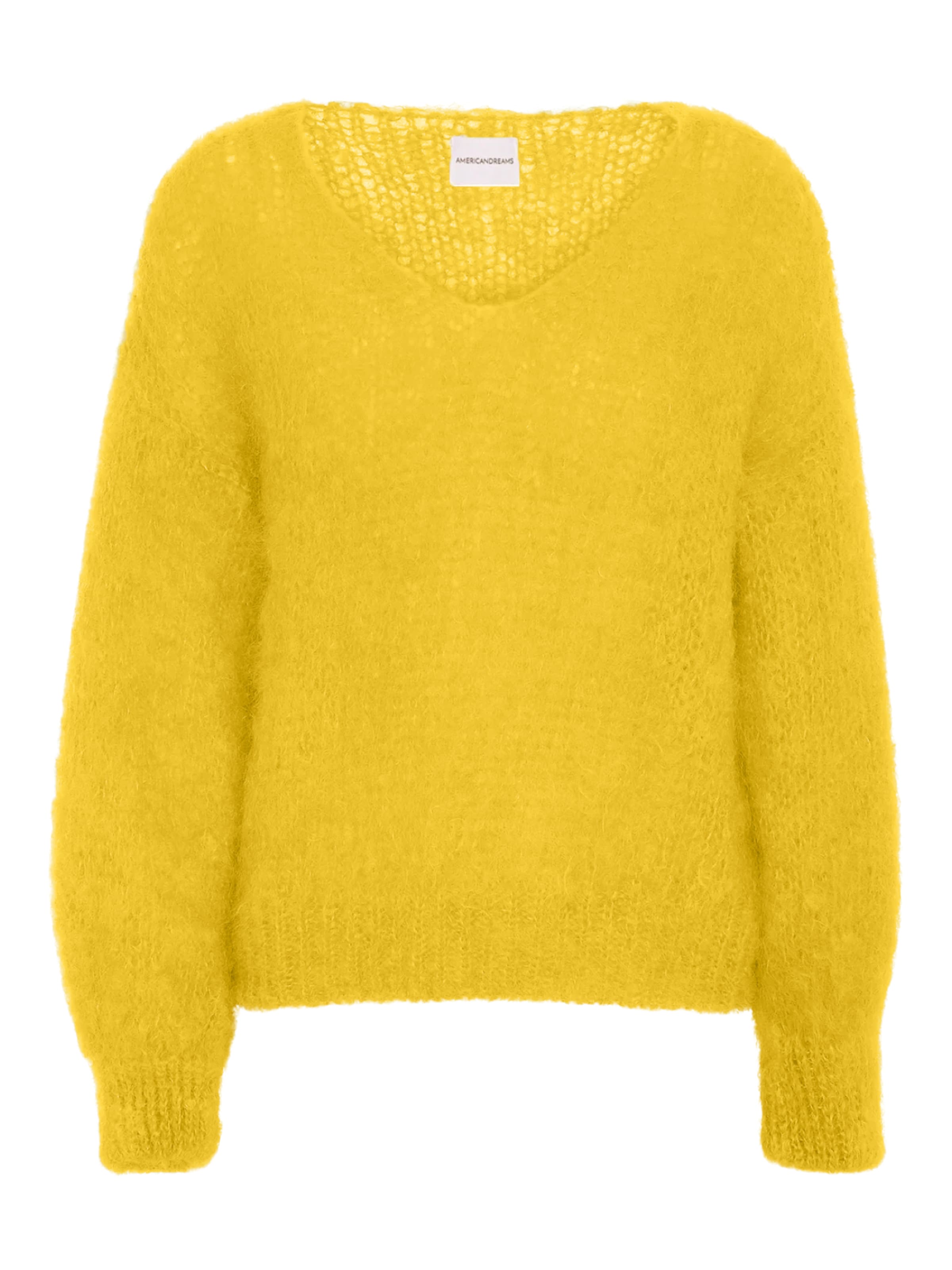 americandreams Oversized sweater 'Milana Mohair' in Yellow: front