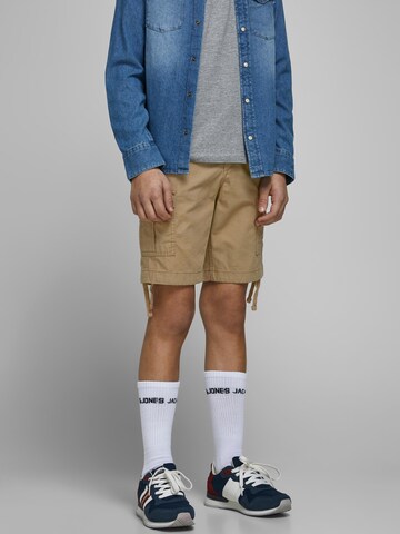 Jack & Jones Junior Normální Kalhoty 'Charlie' – hnědá: přední strana