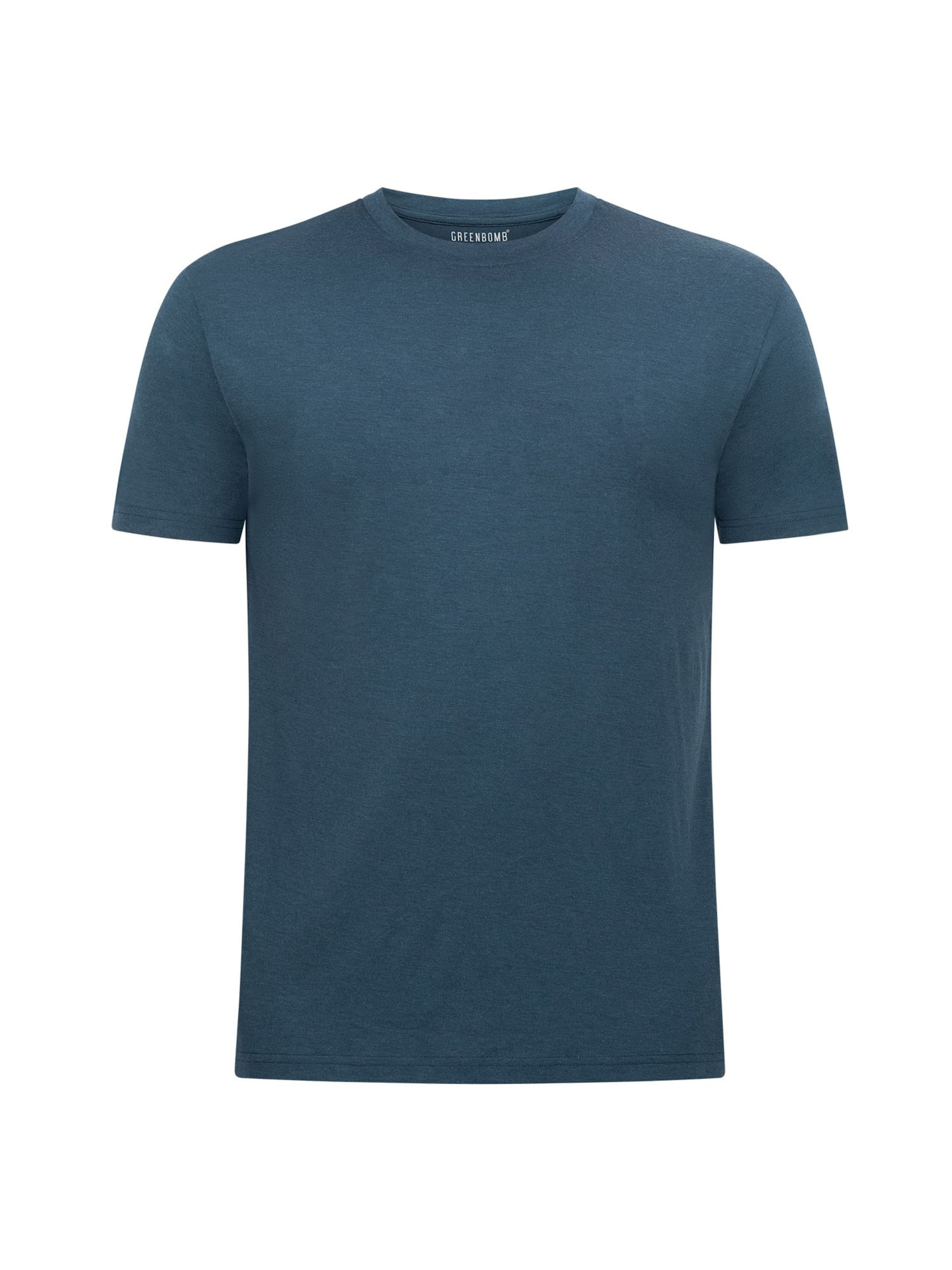 GREENBOMB Performance shirt ' Basic Loom ' in Blue: front