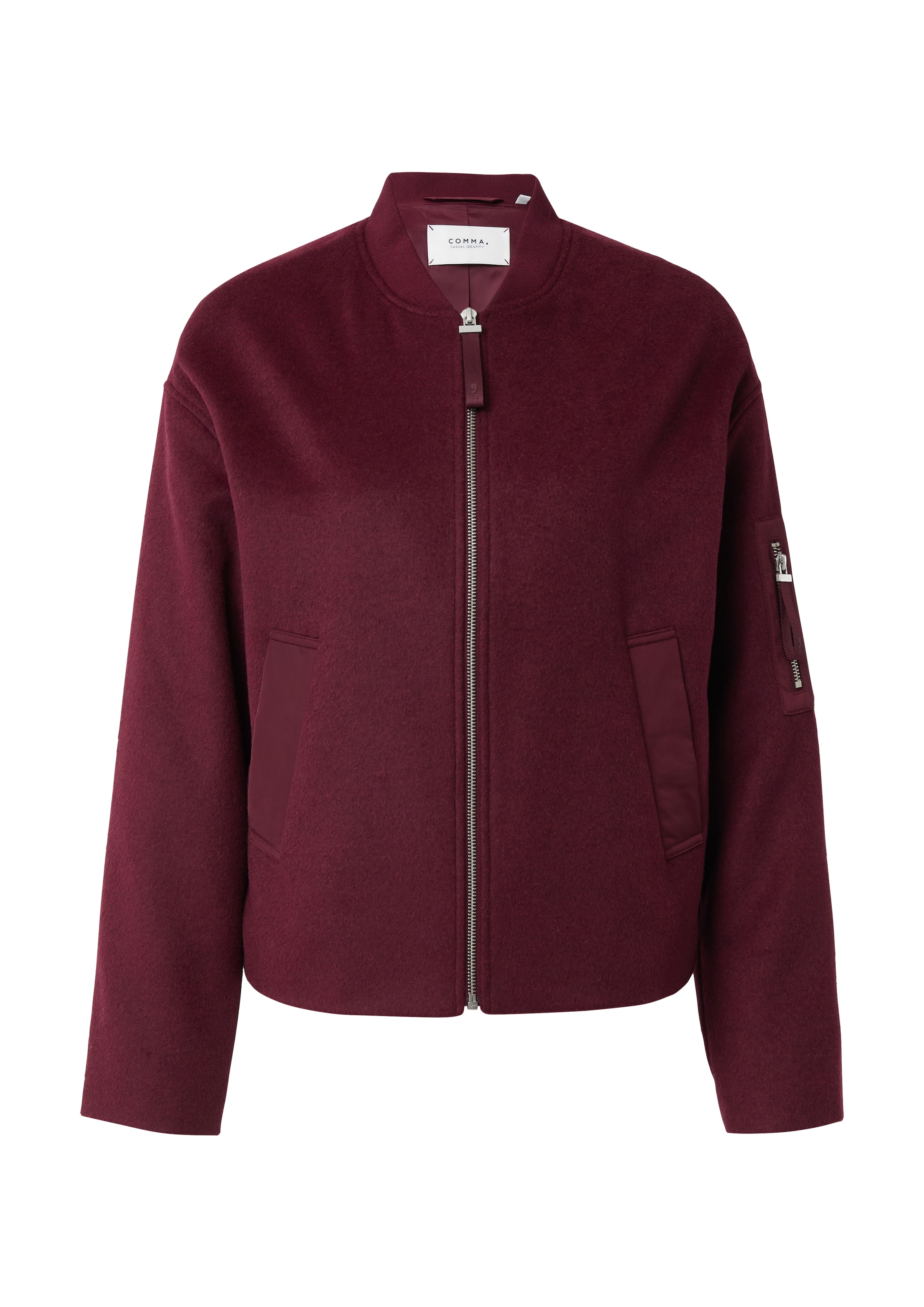 comma casual identity Übergangsjacke in bordeaux, Produktansicht