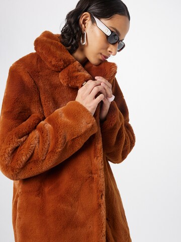 PULZ Jeans Between-Seasons Coat 'ZAYA' in Brown