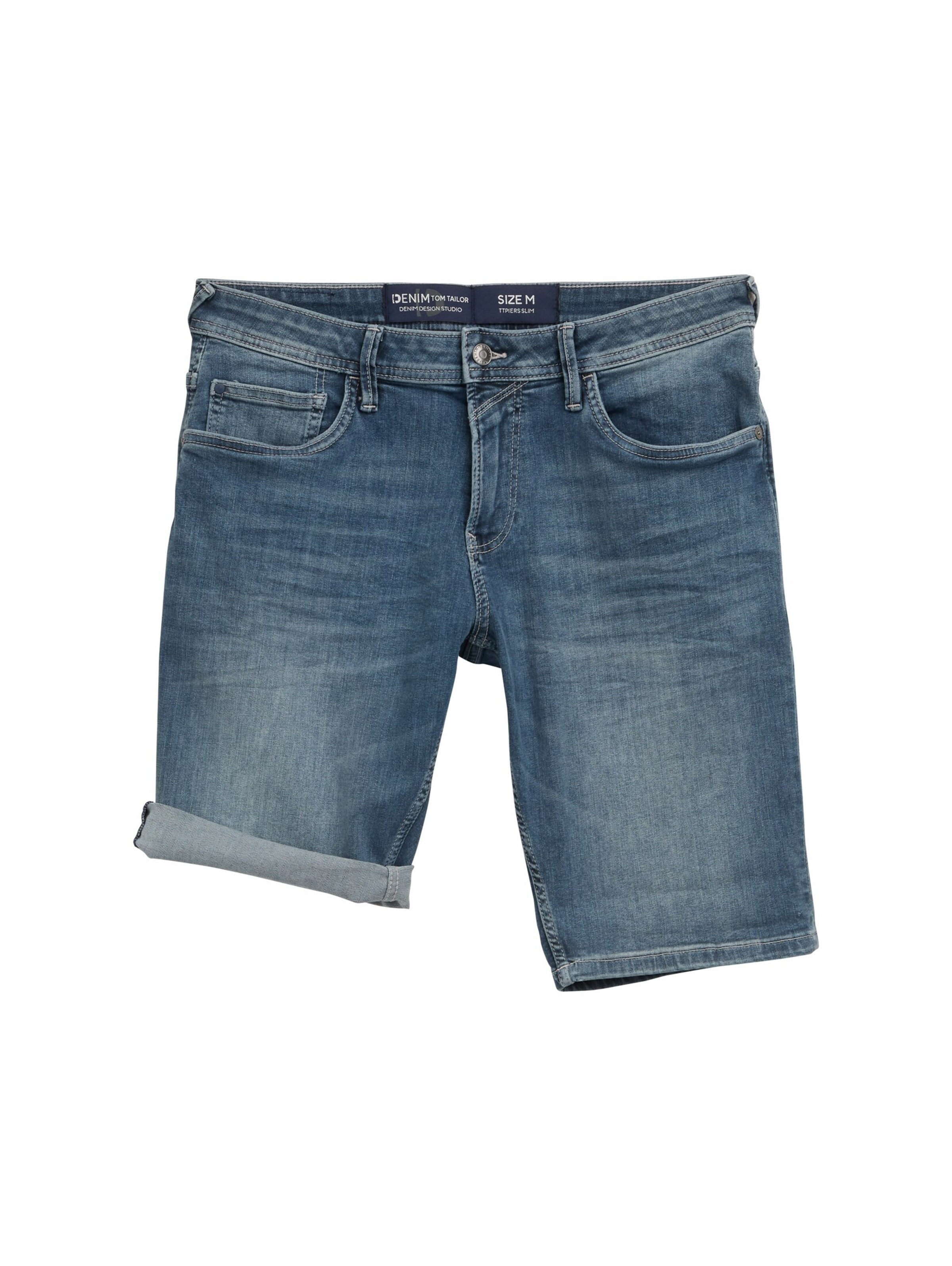 TOM TAILOR DENIM Slimfit Jeans 'Piers' in Blauw: voorkant