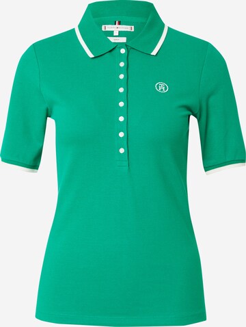 T-shirt TOMMY HILFIGER en vert : devant