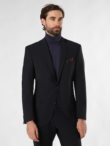 Coupe regular Veste de costume Finshley & Harding en bleu : devant