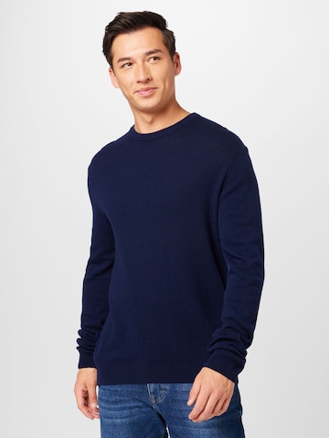 UNITED COLORS OF BENETTON Regular fit Пуловер в синьо: отпред