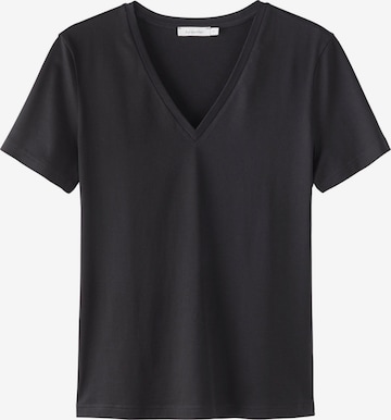 hessnatur Shirt in Zwart: voorkant