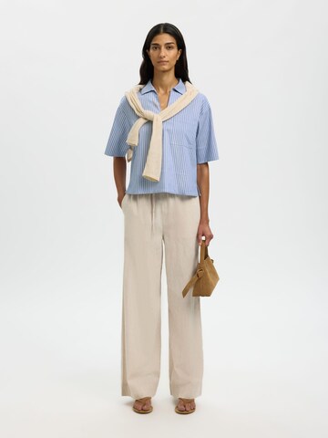 SELECTED Bluse i blå