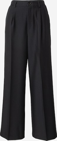 Wide Leg Pantalon à plis TOM TAILOR DENIM en noir : devant