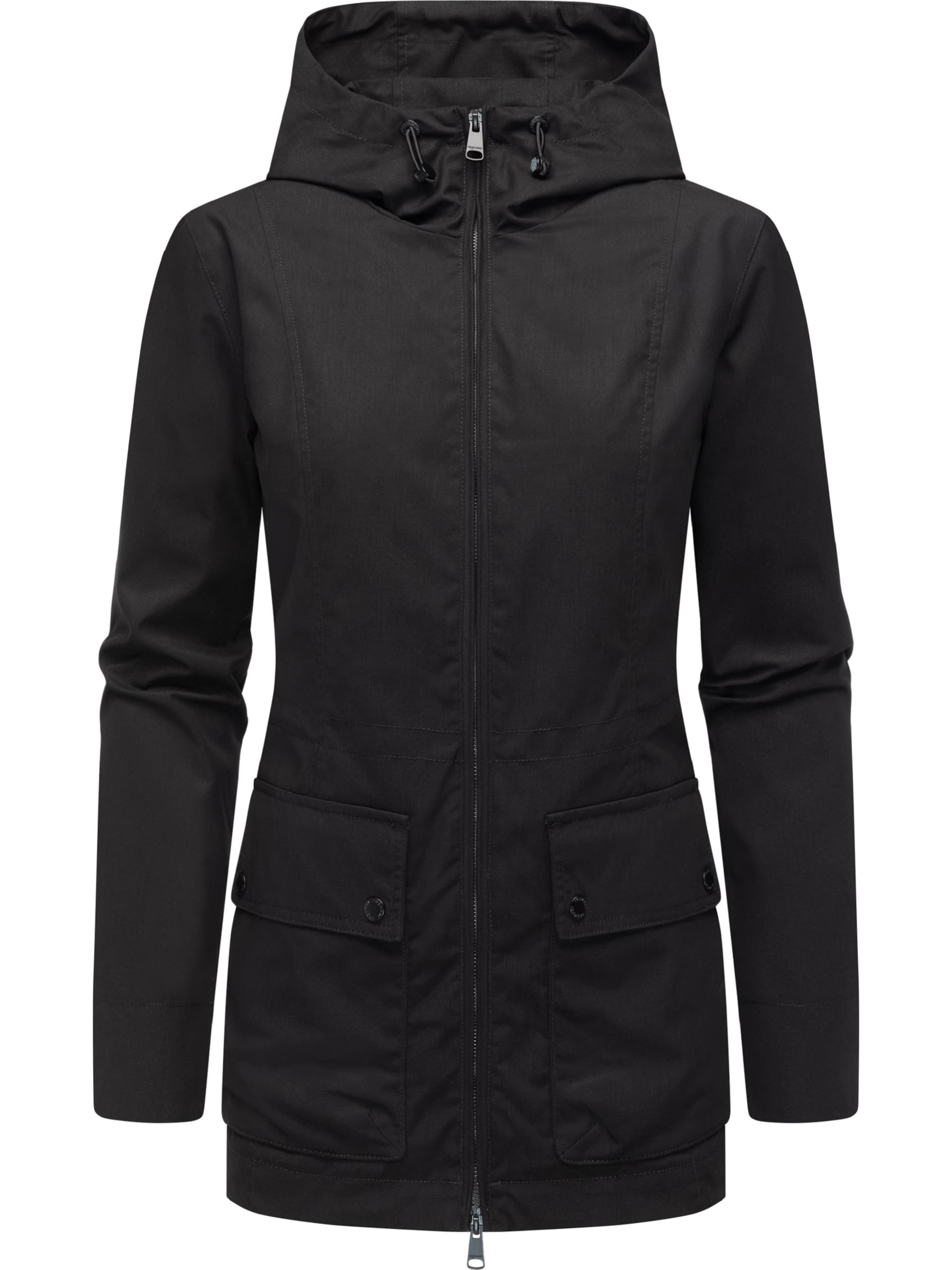 Ragwear Weatherproof jacket 'Monadetta B' in Black: front