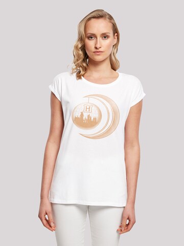 T-shirt 'Harry Potter Hogwarts Moon' F4NT4STIC en blanc : devant