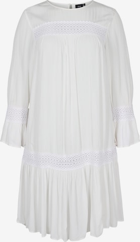 Zizzi Poletna obleka 'ETRESS' | bela barva: sprednja stran