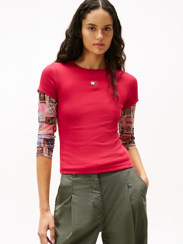 Tommy Jeans - Camisa em vermelho: frente
