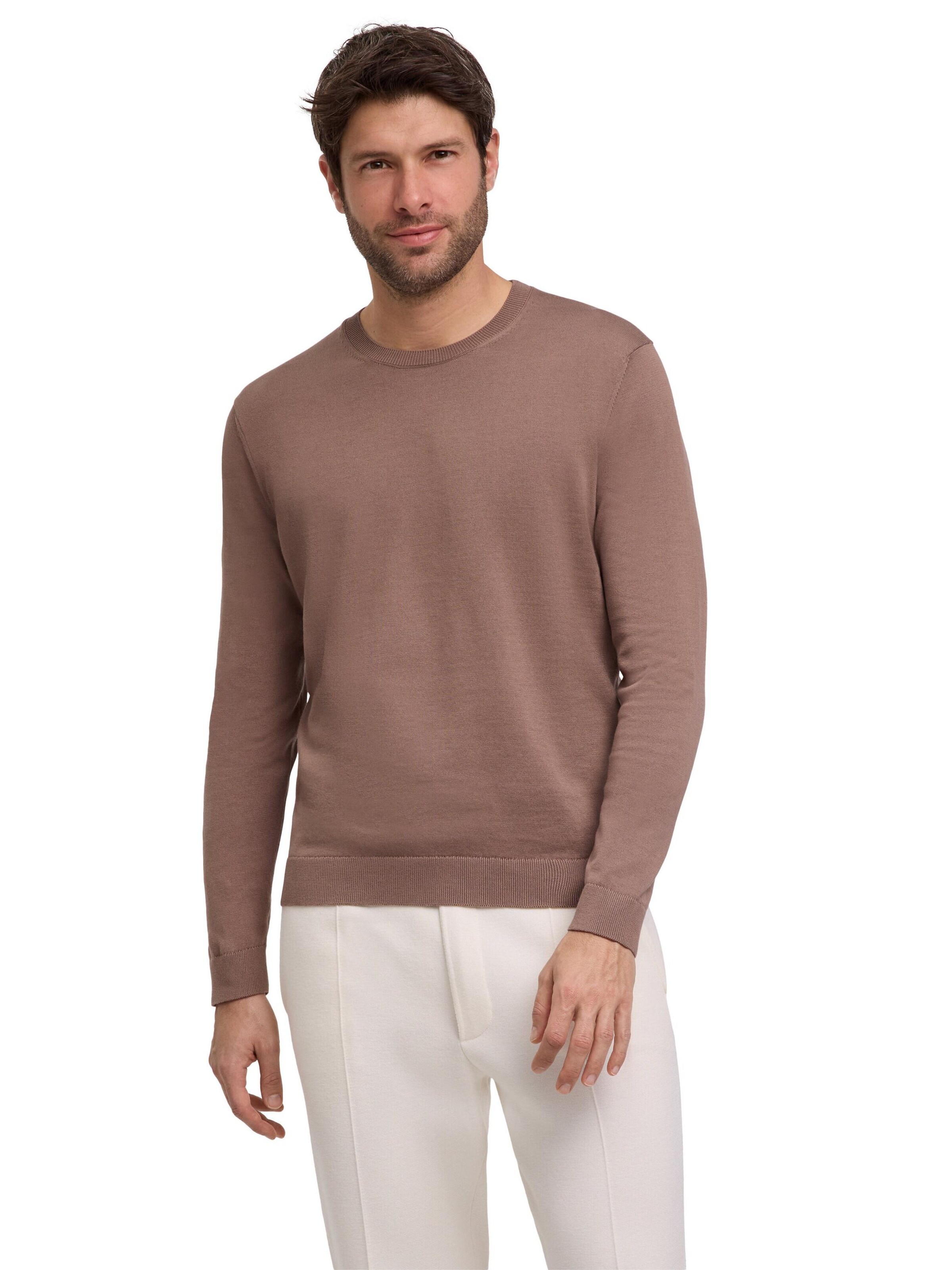 FALKE Pullover 'Pure Cotton'‌‌‌‌‌‌‌‌‌ in Braun: Vorderseite