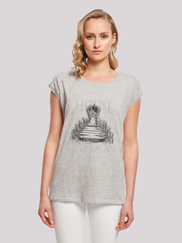 F4NT4STIC Shirt 'House Of The Dragon Throne' in Grijs: voorkant