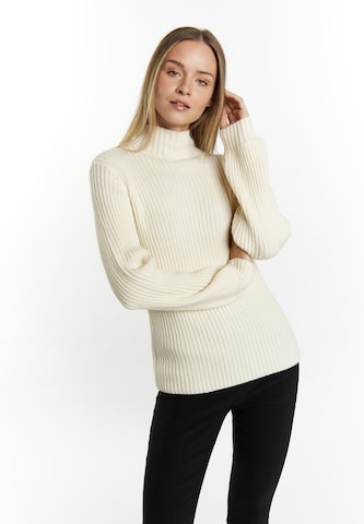 DreiMaster Klassik Sweater in White: front