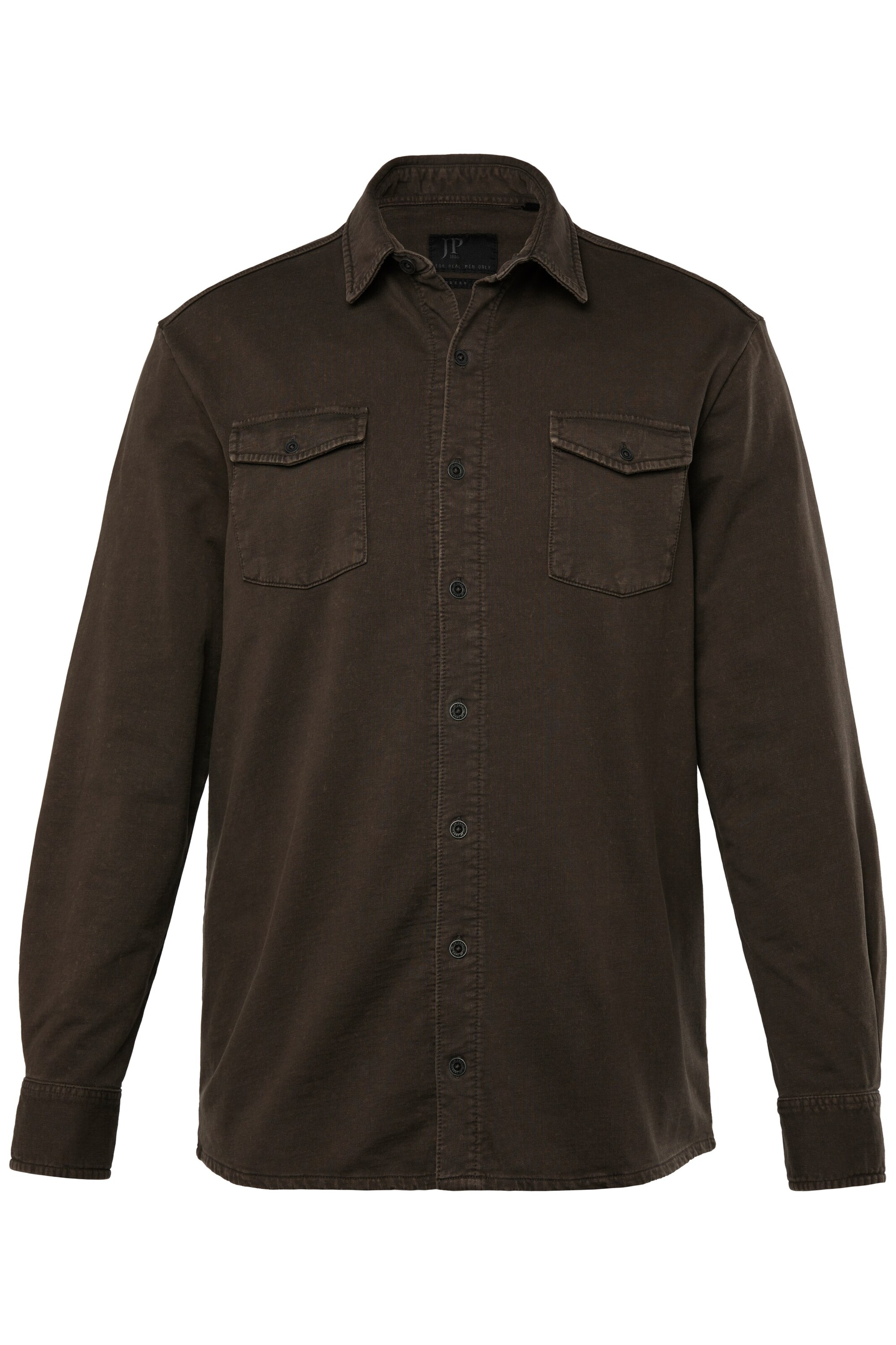 JP1880 Comfort fit Button Up Shirt in Brown: front
