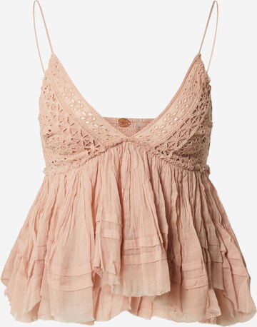 Free People - Blusa 'CARRIE' en rosa: frente