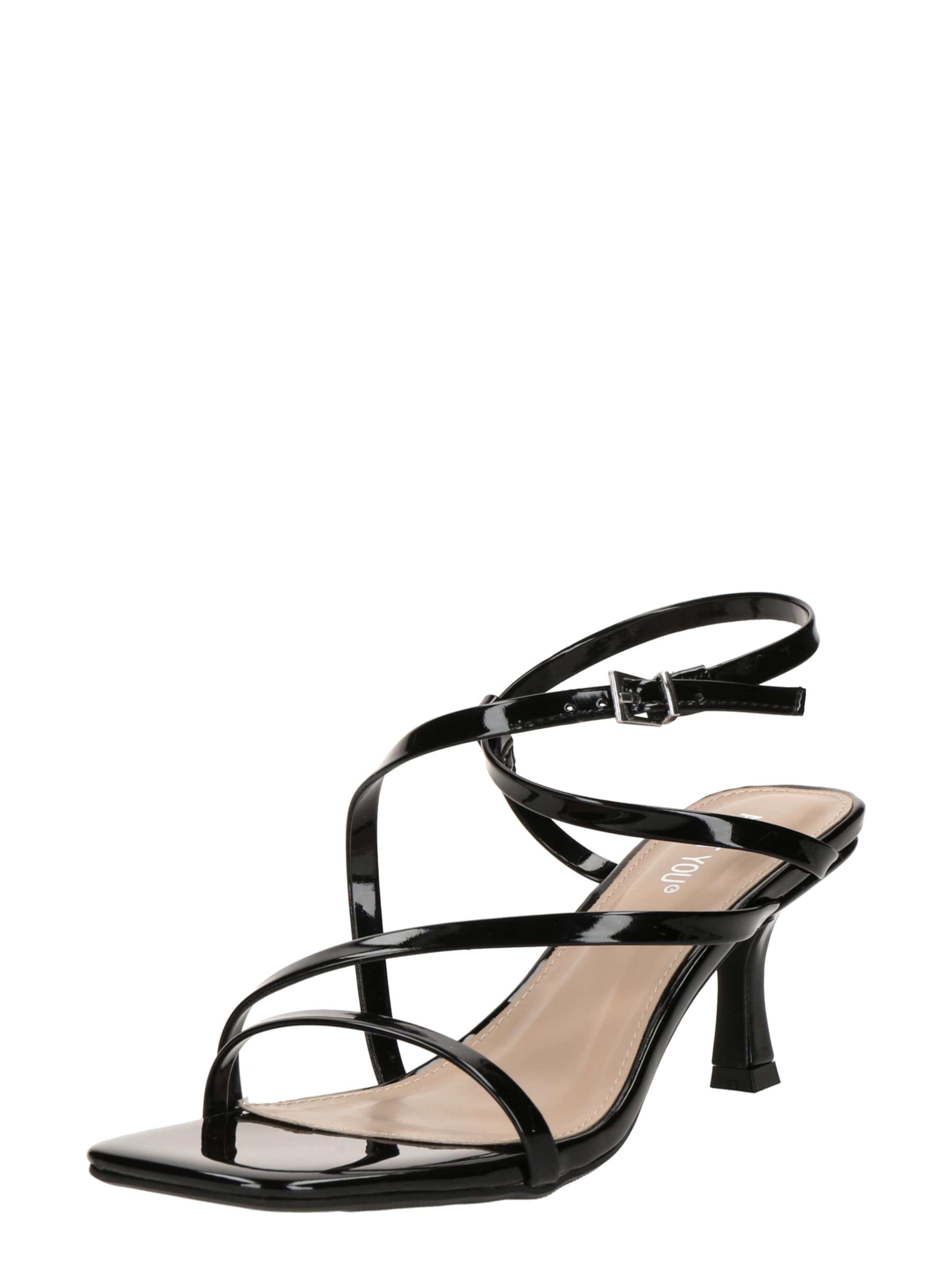 ABOUT YOU Σανδάλι με λουράκια 'Naomi' σε μαύρο: μπροστά