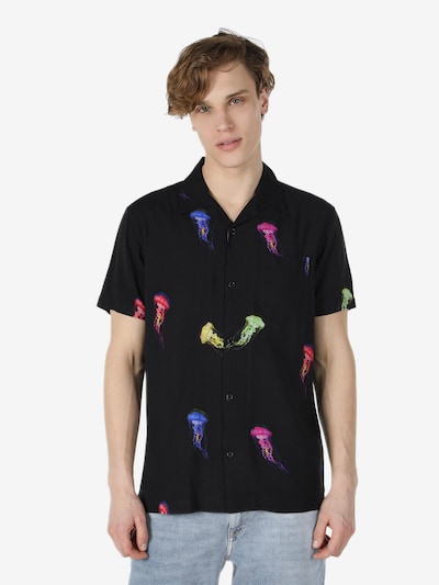 Colin's Chemise en bleu / vert clair / prune / noir, Vue avec produit