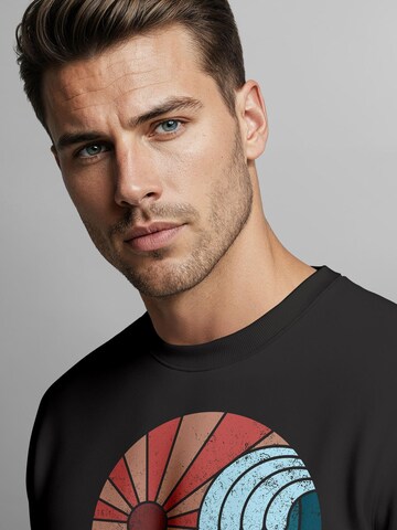 Neverless Sweatshirt 'Vintage Sunrise' in Black