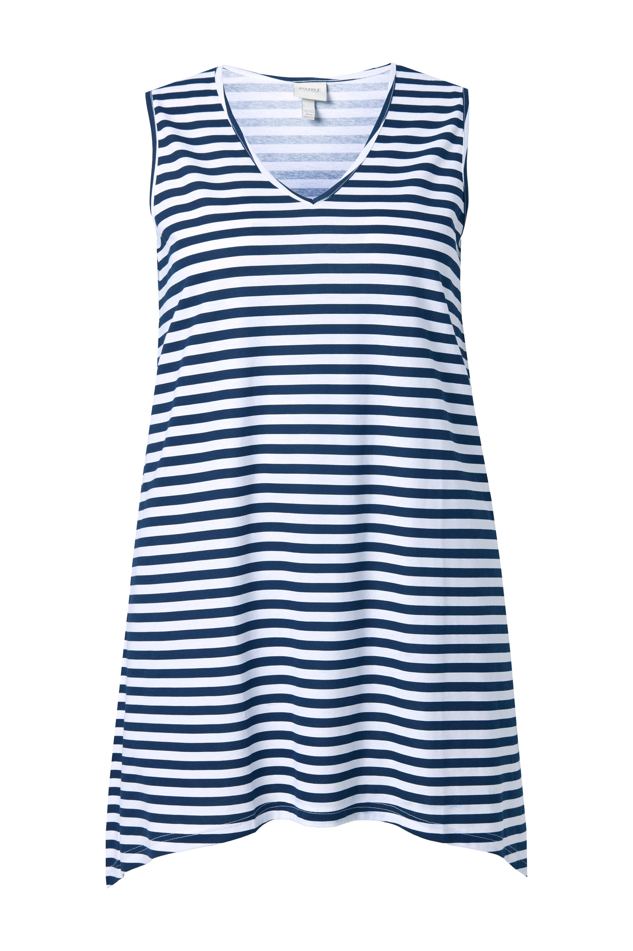 Ulla Popken Top in M-L in marine blue / White, Item view
