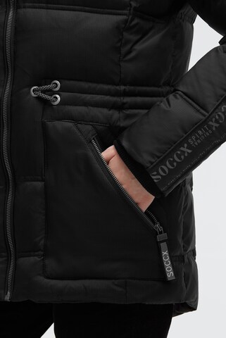 Soccx Winter Jacket in Black: front
