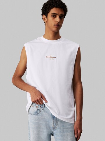 Calvin Klein Jeans Shirt in Wit: voorkant