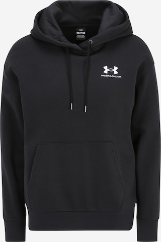 UNDER ARMOUR - Sweatshirt de desporto 'Essential' em preto: frente