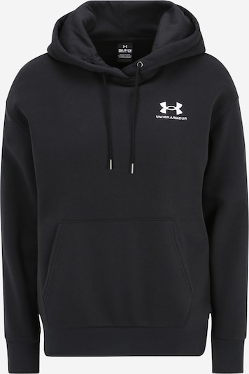 UNDER ARMOUR Αθλητική μπλούζα φούτερ 'Essential' σε μαύρο / λευκό, Άποψη προϊόντος