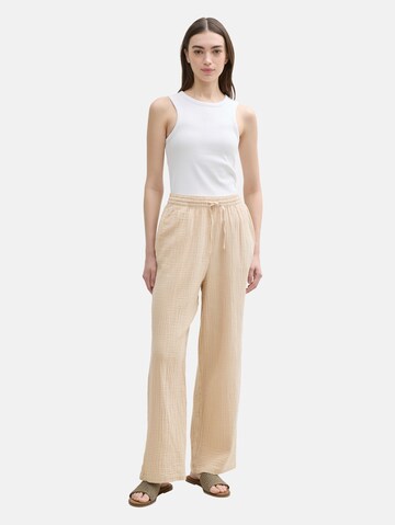 TOM TAILOR DENIM Wide leg Broek in Beige