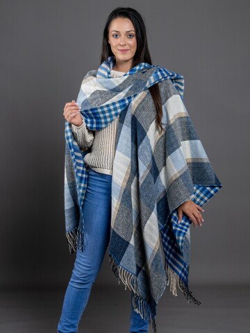 COLLEZIONE ALESSANDRO Cape 'Bella' in Blue: front
