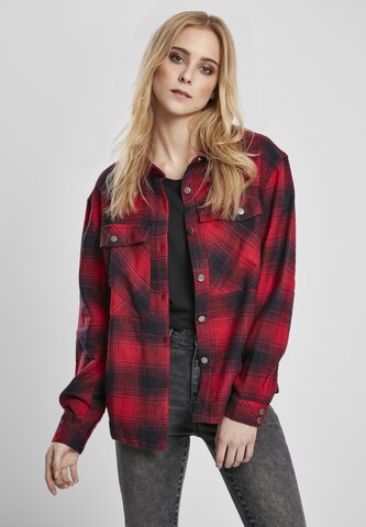 Camicia da donna di Urban Classics in rosso: frontale