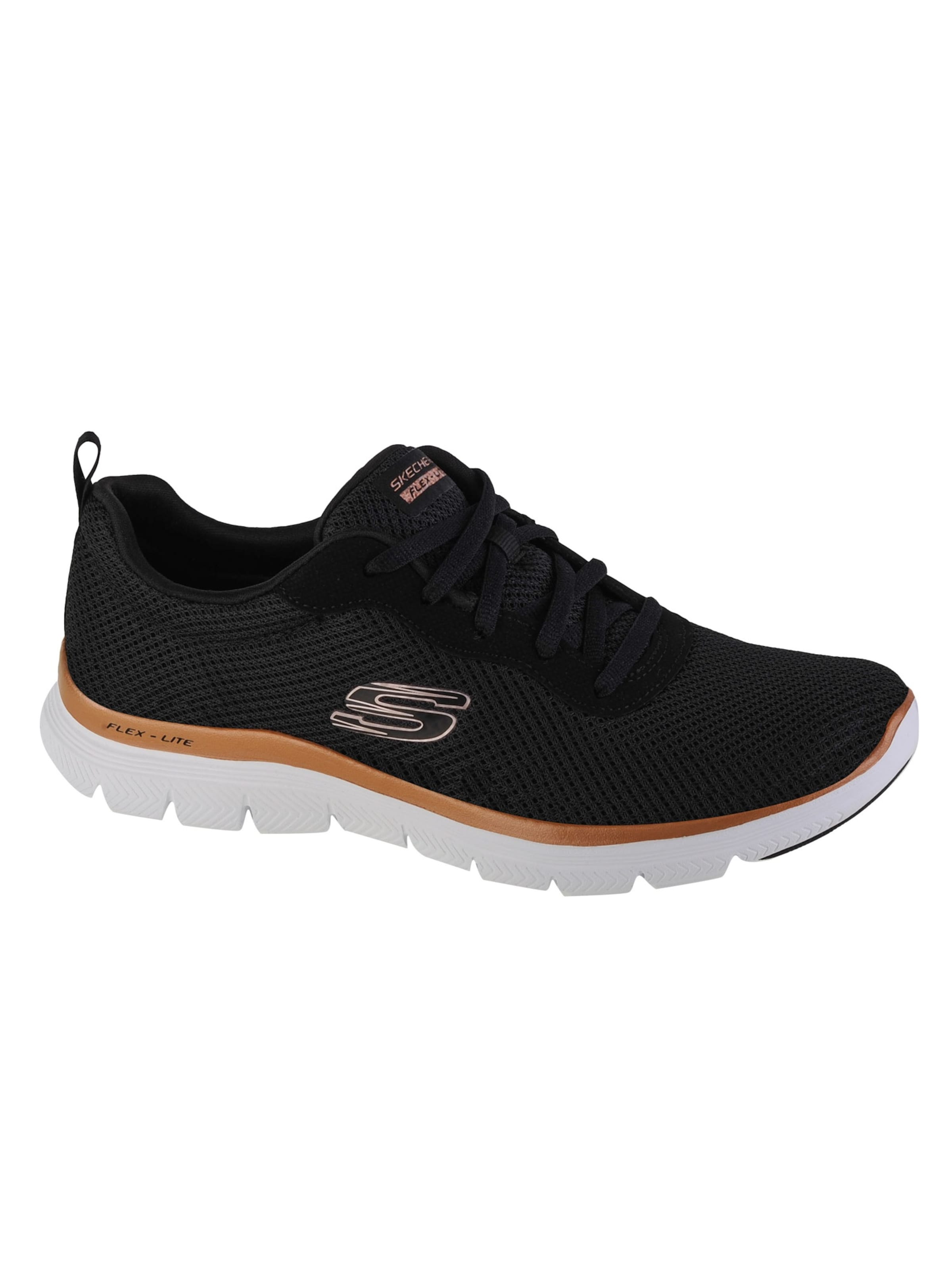 SKECHERS Slip-Ons 'Skechers Flex Appeal 4.0 Brilliant View' in Black: front