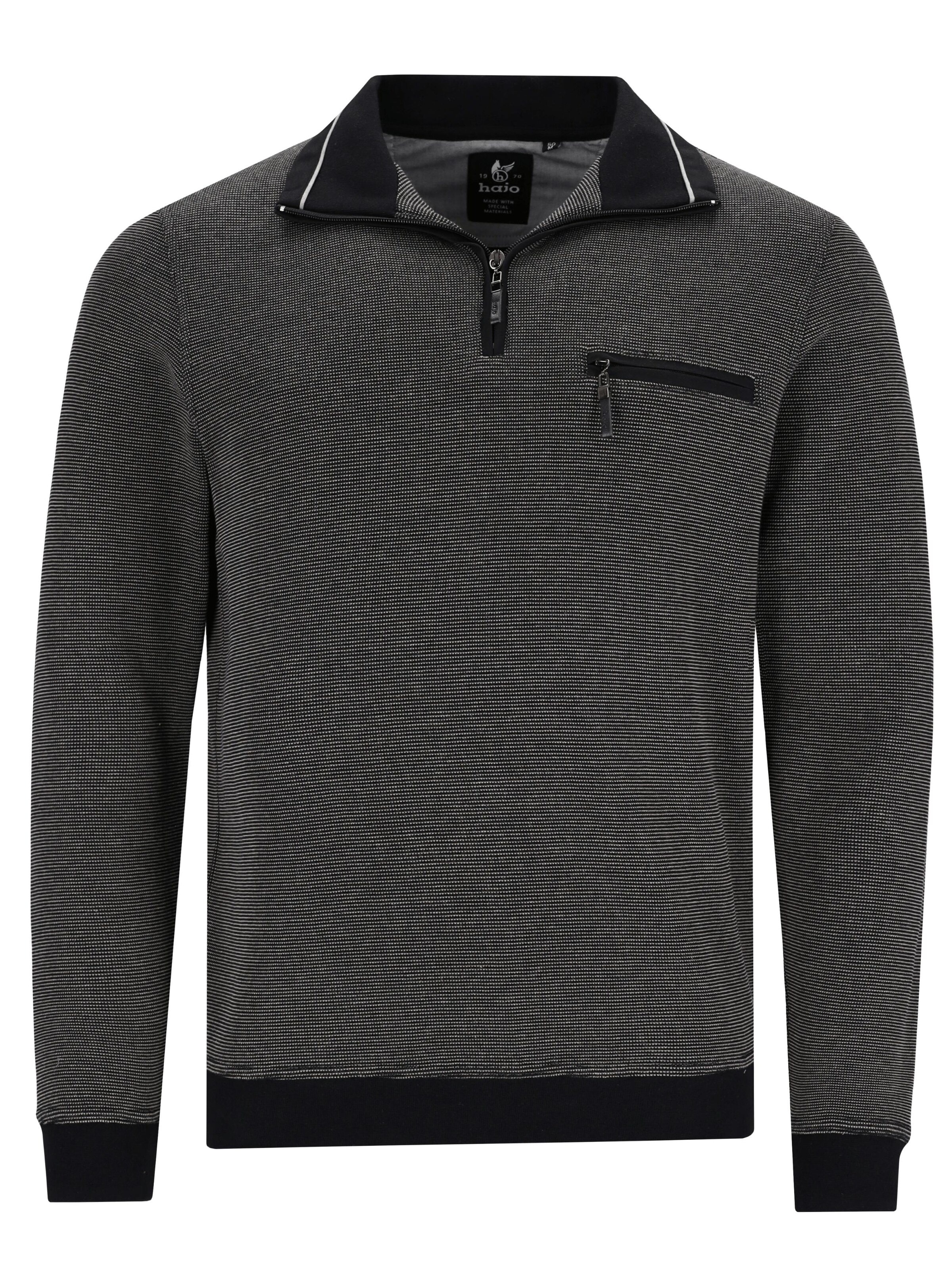 HAJO Sweatshirt 'Sweatshirt in Zweitonoptik'‌‌‌‌‌‌‌‌ in Grau: Vorderseite