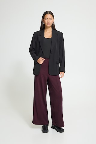 ICHI Wide leg Broek in Bruin
