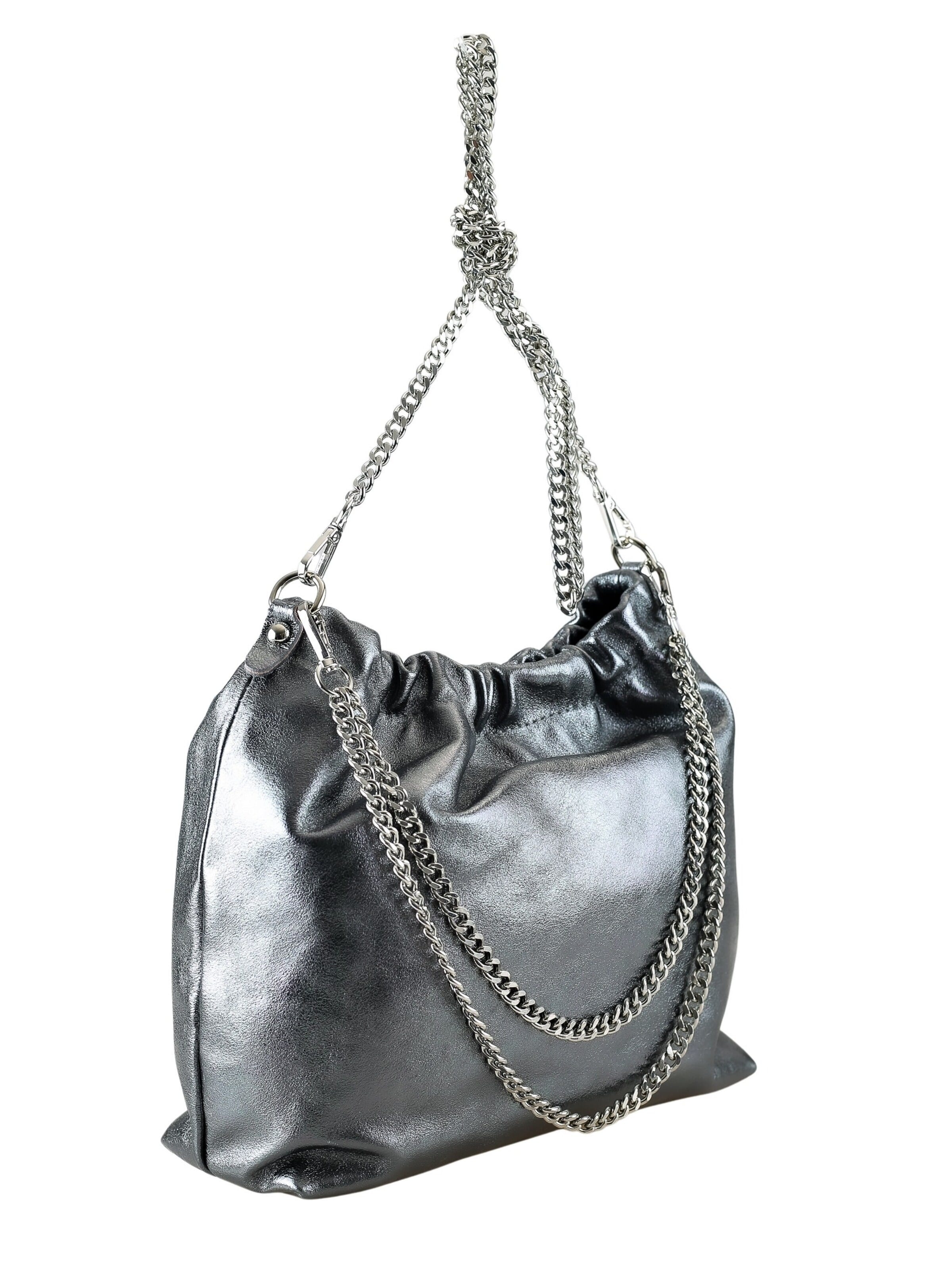COLLEZIONE ALESSANDRO Crossbody Bag 'Chicca' in Silver