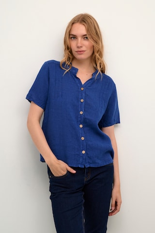 Cream Blouse 'Bellis' in Blue: front