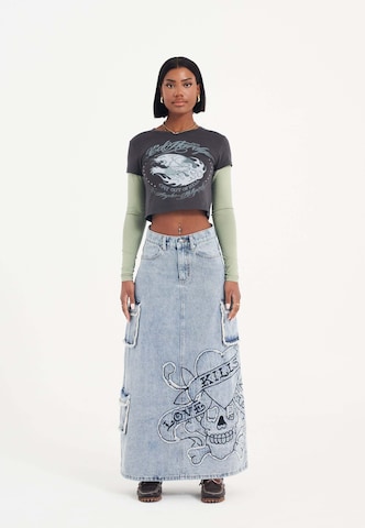 Ed Hardy T-Shirt 'Hellcat' in Grau