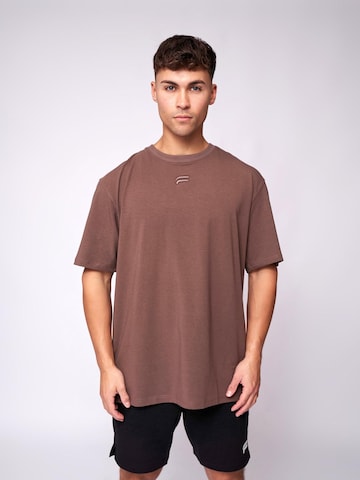 Fortex Fitness Shirt 'Essential Oversized T-shirt' in Braun: Vorderseite