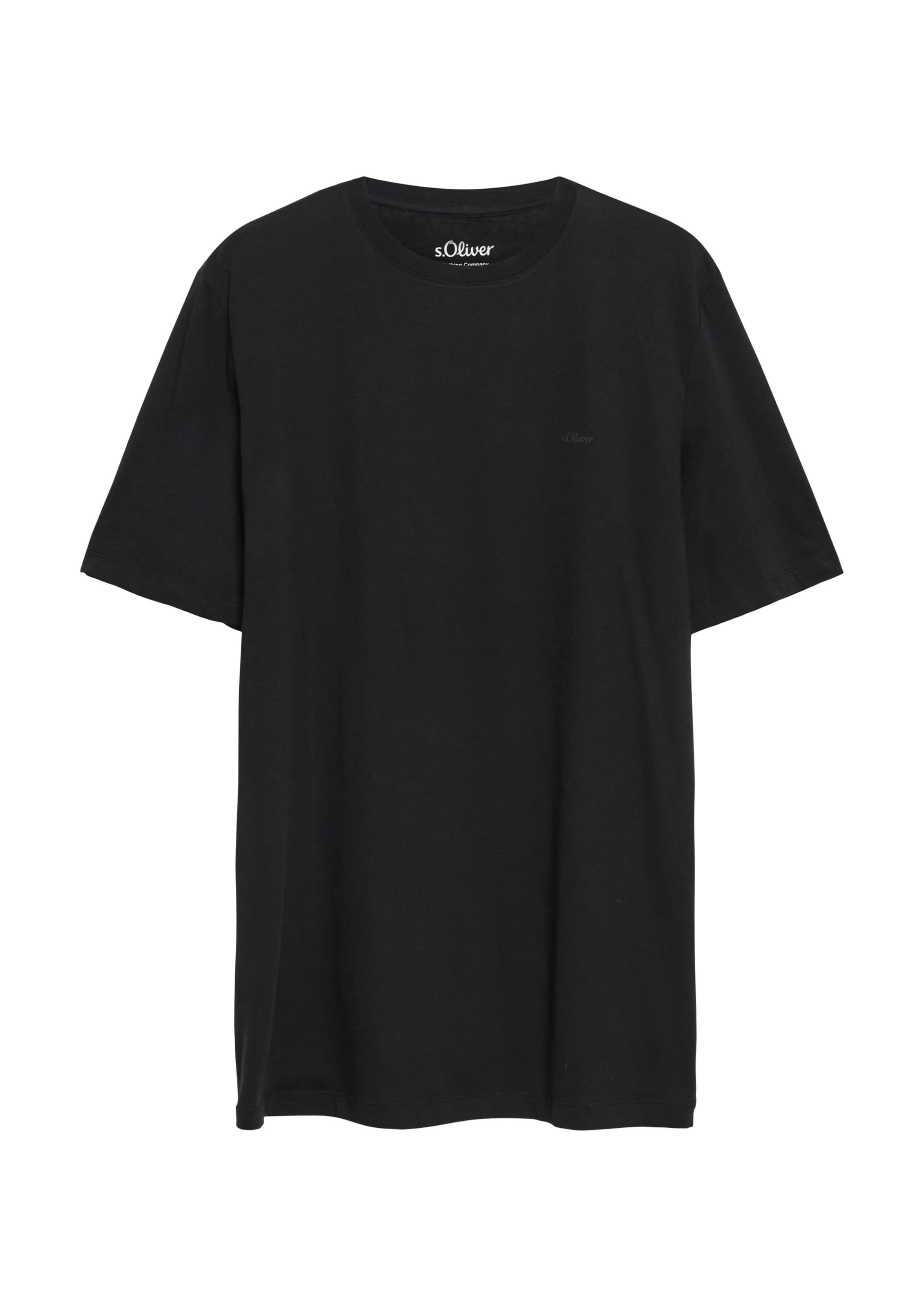 T-Shirt s.Oliver Red Label Big & Tall en noir : devant